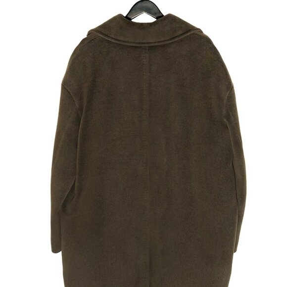 Max Mara Studio Gelada Khaki Brown Wool Peacoat - Picture 4 of 7